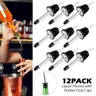 Stainless Steel Bottle Pourer Set of 12 Pouring Wine Glasses Oil Pourer Conical Wine Pourer with