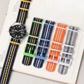Strap for Swatch X Blancpain Fifty Fathoms Joint Five Oceans Nylon Canvas Thicken Watch Band Sport