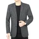 Men Plaid Blazers Suits Jackets New Autumn Korean Design Trench Coats Male Business Casual Slim Fit