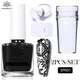 BORN PRETTY 2PCS Stamping Nail Polish Set With Jelly Silicone Scraper Stamper 10ml Black White Color