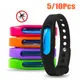 5/10pcs Anti Mosquito Pest Insect Bugs Anti Mosquito Waterproof Wristband Repeller Wrist Band