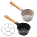 Nonstick Mini Sauce Pan Small Soup Pot Milk Pan Wooden Handle Hot Oil Pan Butter Melting Pot Cooking