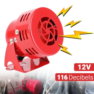 12v 110 dB Air Raid Siren Horn Speaker Alarm Sound Mini Electric Motor Driven Factory Vehicle Mini Fire Prevention