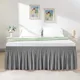 Elastic Bed Ruffles Bed Skirt Soft Comfortable Wrap Around Fade Resistant Solid Color Bed Skirts