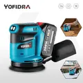 Yofidra 125mm Electric Orbital Sander 3 Speeds Adjustable Cordless Rechargeable Polishing Grinder