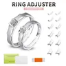 12pcs Ring Size Adjuster Ring Size Adjuster Pad Size Invisible Adjuster Buckle