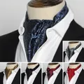 Men Vintage Polka Dot Wedding Formal Cravat Ascot Scrunch Self British style Gentleman Polyester