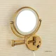 Golden Makeup Mirror 8 Inch Led Bathroom Mirror Light Folding Makeup Magnify Mirror 3 X