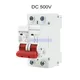 2P DC 500V Solar Mini Circuit Breaker 6A/10A/16A/20A/25A/32A/40A/50A/63A DC Air Switch MCB