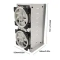 R58A 10 Bay Hard Drive Cage 3.5in Rustproof Hard Drive Tray Rack Aluminum Alloy PC Classic HDD