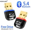 Adattatore Bluetooth 5.4 per PC USB Bluetooth 5.3 Dongle ricevitore Bluetooth per altoparlante Wireless Mouse tastiera trasmettitore Audio