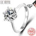 DOTEFFIL GRA Certified 1-3CT Moissanite Ring VVS1 Lab Diamond Solitaire Ring for Women Engagement