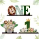 One Year Birthday Party Decoration Kids 1st Jungle Safari Birthday Party Supplies Jungle Animals