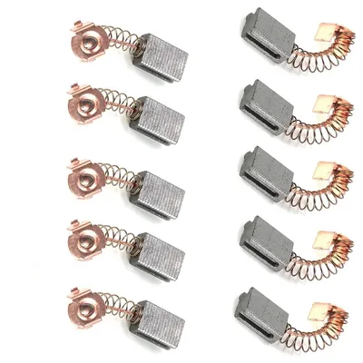 10pcs Electric Motor Carbon Brushes 5*8*12mm Replacement Parts For Black Decker Angle Grinder G720