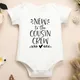 New To The Cousin Crew 2024 Newborn Baby Boy Clothes Aesthetic White Cotton High Quality Infant