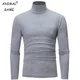 Sweatwear Men's Underwear Casual Turtleneck Long Sleeve Tops Pullover T-Shirt Elastic Clothing Basic