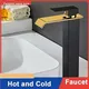 New Faucet Square Waterfall Faucet Black Gold Platinum Countertop Basin Washbasin Mixer Tap Bathroom