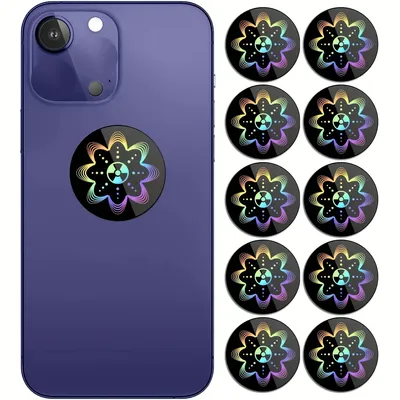 Universal Radiation Stickers Mobile Phone Anti-Radiation Metal Sticker Shield Shaped EMF Protection EMR Blocker for PC Laptop