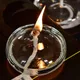 Transparent Glass Oil Lamp Glass Kerosene Lamp with Wick Desktop Emergency Light for Indoor Use