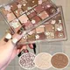 20 Colors Eyeshadow Palette Pearl Matte Earth Milk Tea Color Makeup Products Women Korean Cherry