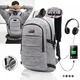 Large Capacity Password Backpack Men's Backpack 15.6-inch Computer Backpack Can Be Connected to The