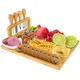 Bamboo Cheese Board Set Removable Rectangular Charcuterie Board Large Capacity Cheese Tray Platter