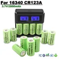 2800mAh 16340 Battery 3.7V Rechargeable Battery 4Pcs CR123A Battery For Security Camera Flashlight