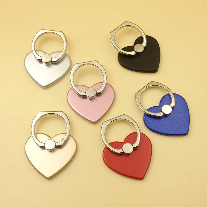 Universal Finger Ring Heart Shape Mobile Phone Smartphone Stand Holder For iPhone Xiaomi Samsung Smart Phone Car Mount Stand