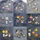 4-5pcs/set Animal Enamel Pins Custom Cat Flower Goose Planet Brooches Lapel Badges Plant Jewelry