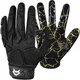 WVVOU Padded Football Gloves Sticky Padded Receiver Gloves Football Lineman Gloves