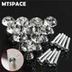 MTSPACE 10pcs/Set 20mm Crystal Glass Clear Cabinet Knob Drawer Pull Handle Kitchen Door Wardrobe