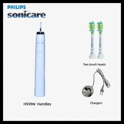 Philips Sonicare Toothbrush White Single-hand H9352 With 2 Philips Toothbrush heads W3 and Charger