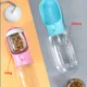 Food Grade material 2 in 1 Portable Pet Dog Water and Food Bottle for Walking Feeder for Dogs