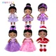 OUOZZZ Plush Dolls for Girls African American Rag Doll Kawaii Soft Stuffed Plush Doll Toys Children