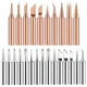 3/5pcs Soldering Iron Tip Pure Copper 900M Soldering Iron Head Set Inside Hot Bare Copper Electric