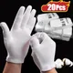 20Pcs Pure Cotton Work Gloves for Dry Hands Handling Film SPA Gloves Ceremonial White Stretch Gloves