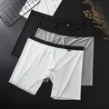 Summer Men Boxershort Ice Silk Seamless Swimming Trunks Low Waist U Pouch Boxer Briefs Underwear
