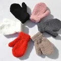 Warm Plush Thick Warm Baby Gloves Winter Plus Velvet Mittens Children Kid Coral Fleece Full Finger