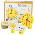 Children Montessori Clock Educational Toys Hour Minute Second Cognition Matching Puzzle Toys Kids