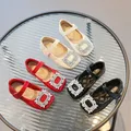 Scarpe da principessa per bambina Mary Janes primavera Luxury Diamante scarpe in pelle verniciata