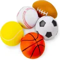 Mini Soft Football Basketball Baseball Tennis Rugby Toys Foam Rubber Squeeze Balls Anti Stress Toy