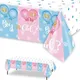 Gender Reveal Party Supplies Disposable Tablecloth Boy or Girl Baby Shower Decorations Welcome Baby