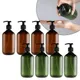 4pcs Dish Soap Bottle Reusable Hand Pump Dispenser Bottle Bathroom Shower Gel Shampoo 500ml Kitchen