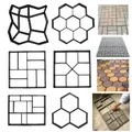 DIY Path Maker Paver Molds Stone Brick Concrete Mold Concrete Cement Walk Garden Path Paving Paver