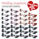 100-12PCS Wedding Heart Sunglasses Memories for Wedding Guests Wedding Souvenirs Sunglasses Wedding