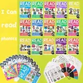 107 Groups/Set Roots English Phonics Flash Cards Kids Montessori Learning Educational Toys For