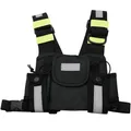 Radio Shoulder Holster Two Way RadioReflective Chest Harness Holder Bag Vest Rig Walkie Talkies