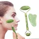 Natural Jade Facial Roller Gua Sha Set Scraping Board Green Jade Stone Eye Massage Face Lift Body