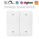 Tuya ZigBee Wireless Smart Scene Switch 4 Gang Push Button Controller with Remote Dimmer for Home