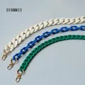 New Fashion Woman Handbag Accessory Chain Matte Candy Green Blue Resin Chain Frosted Strap Women